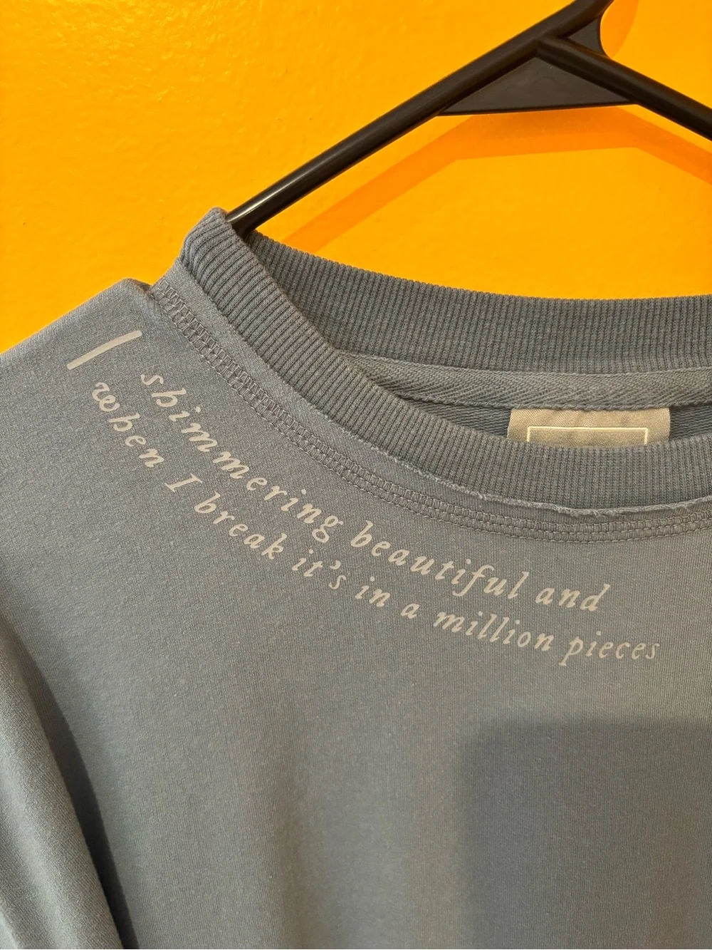 Taylor Swift Washed Blue Script Sleeve Sweatshirt Dress - Picture 7 of 7